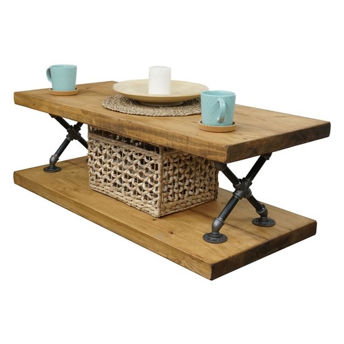 Coffee side table solid wood - side,