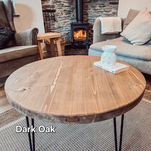 Round coffee table rustic - round,