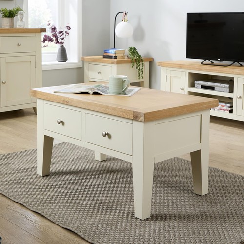 Drawer coffee table cream - table,